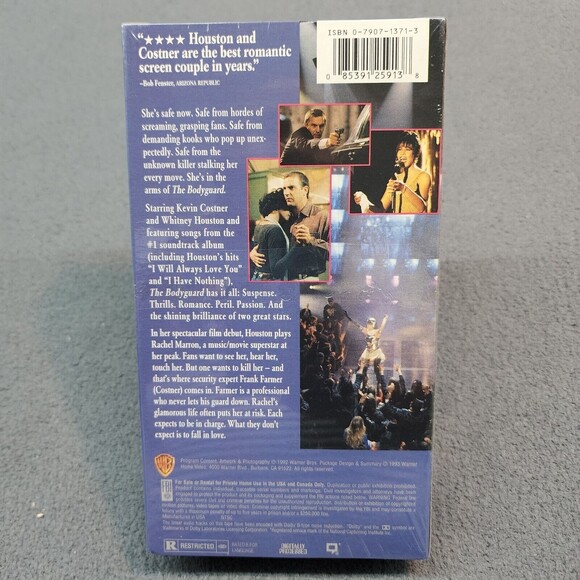 The Bodyguard VHS Movie featuring Kevin Costner & Whitney Houston New & Sealed - Picture 2 of 5